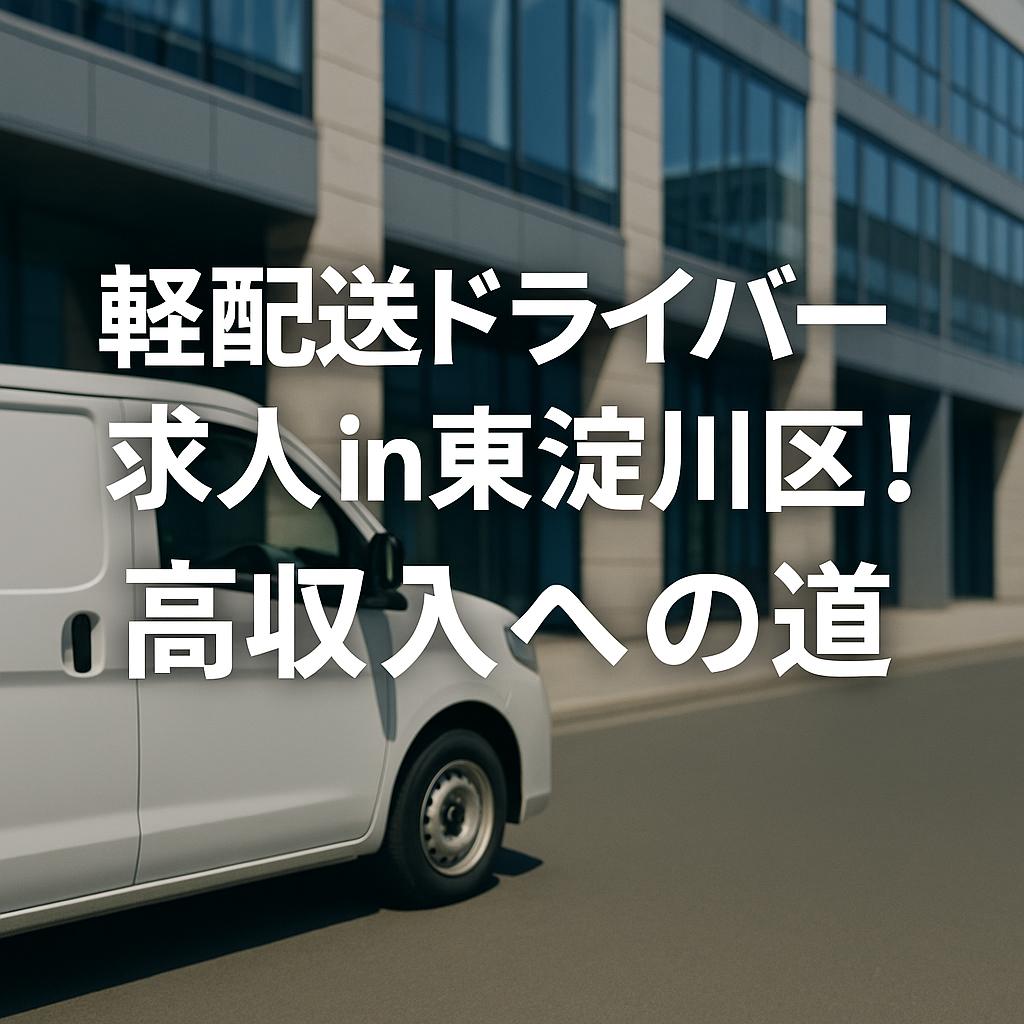 軽配送ドライバー求人in東淀川区！高収入への道