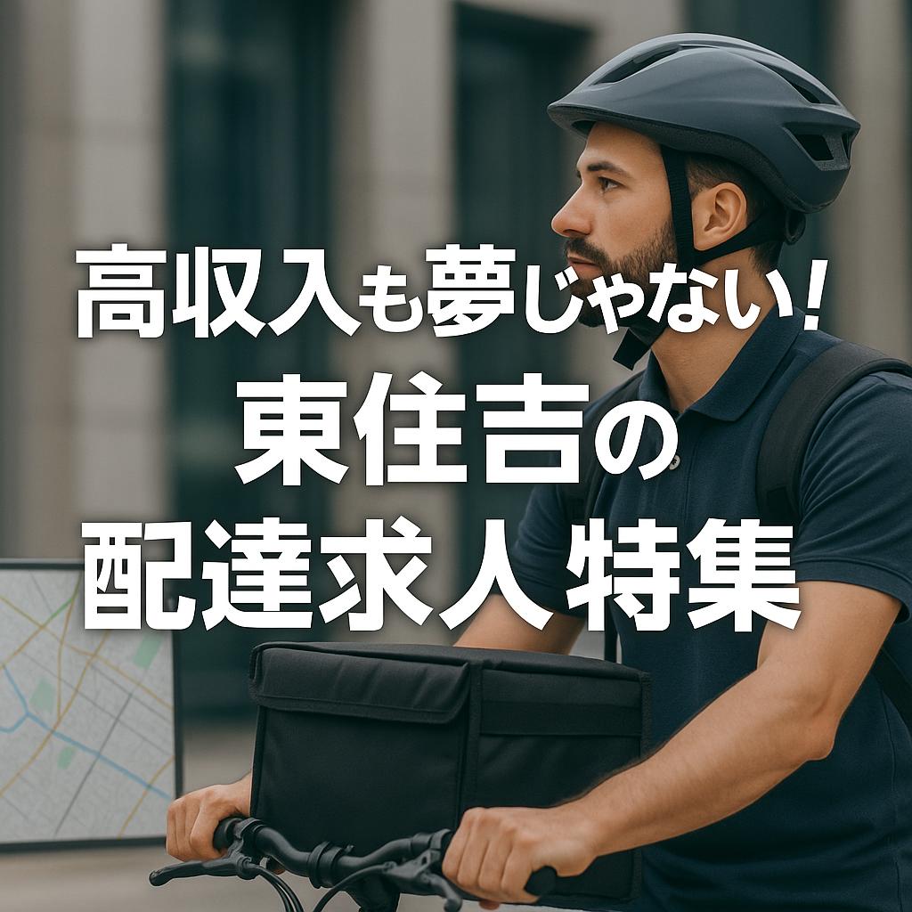 高収入も夢じゃない！東住吉の配達求人特集