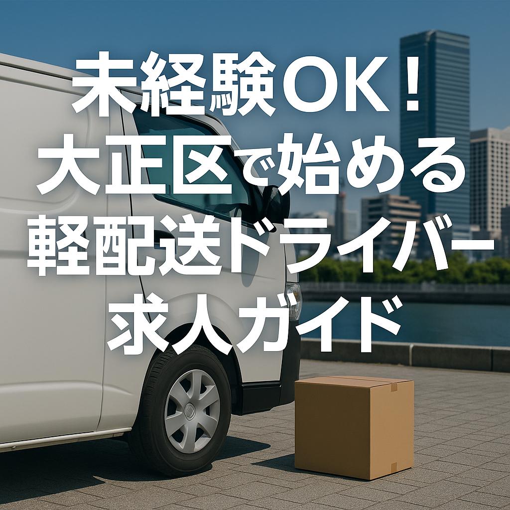 未経験OK!大正区で始める軽配送ドライバー求人ガイド