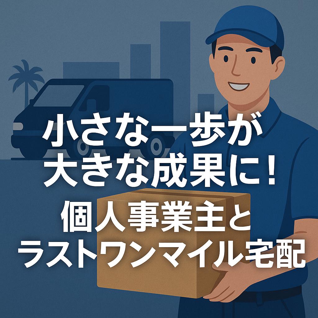 小さな一歩が大きな成果に！個人事業主とラストワンマイル宅配