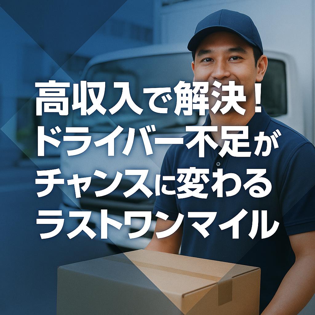 高収入で解決!ドライバー不足がチャンスに変わるラストワンマイル