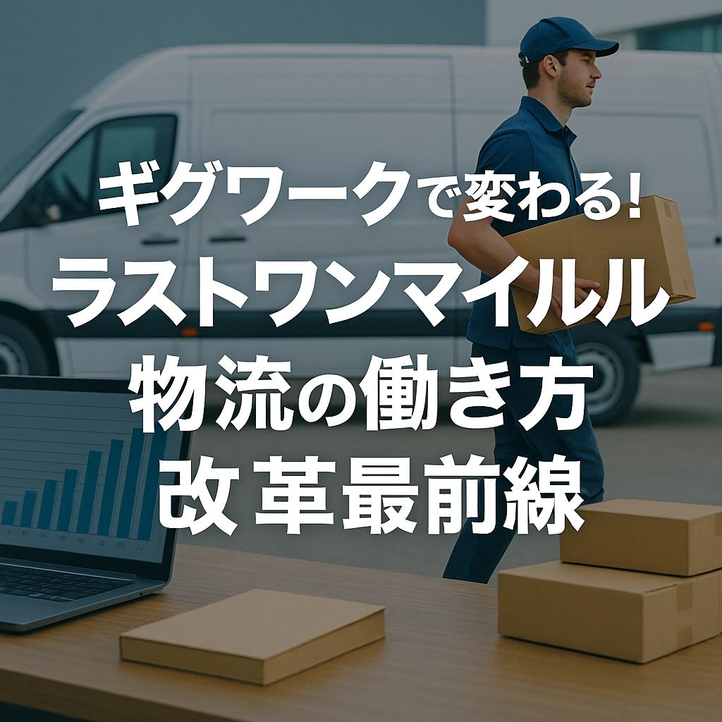 ギグワークで変わる！ラストワンマイル物流の働き方改革最前線